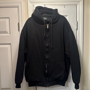 Canyon Creek Men's Black Thermal Zip-Up Hoodie 5x